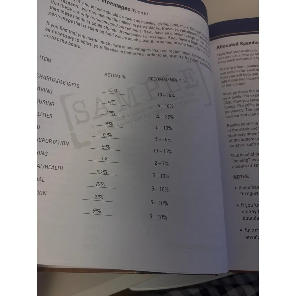 Dave Ramsey Financial Peace University Workbook Adult OS Tan Blue Debt Wealth